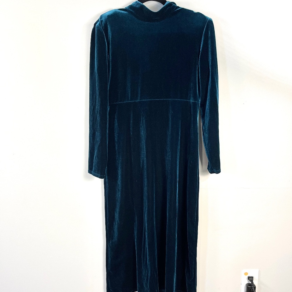 Vintage Green Velvet Maxi Dress